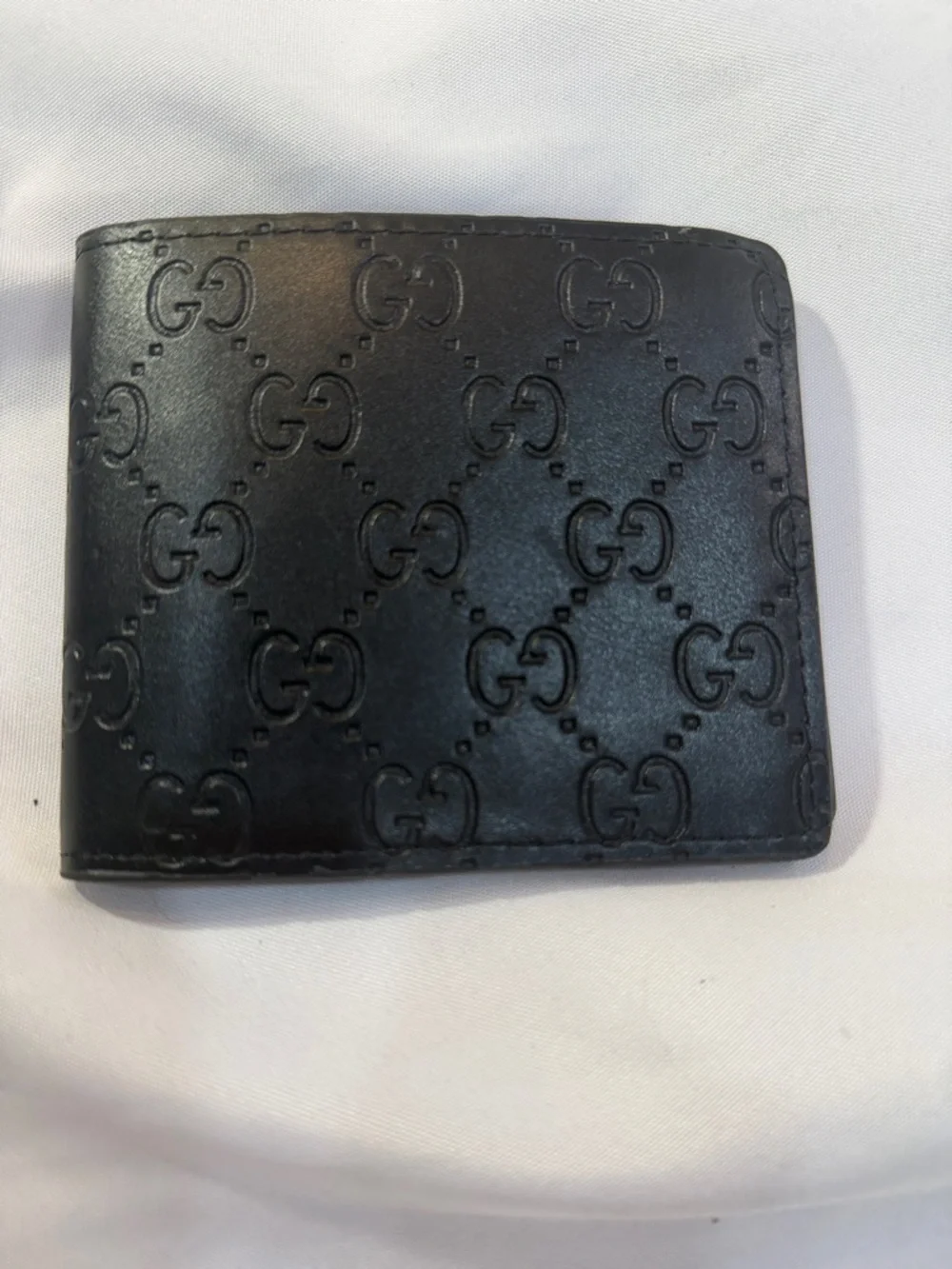Black Men's‎ Embossed Leather Bi-Fold Wallet